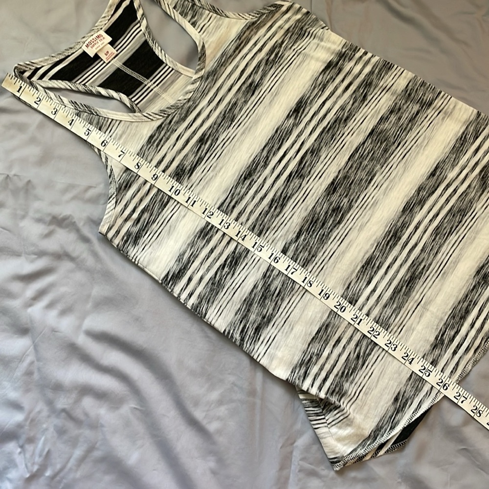 Mossimo Supply Co. racerback womens tank | black and white | size small - Picture 5 of 8